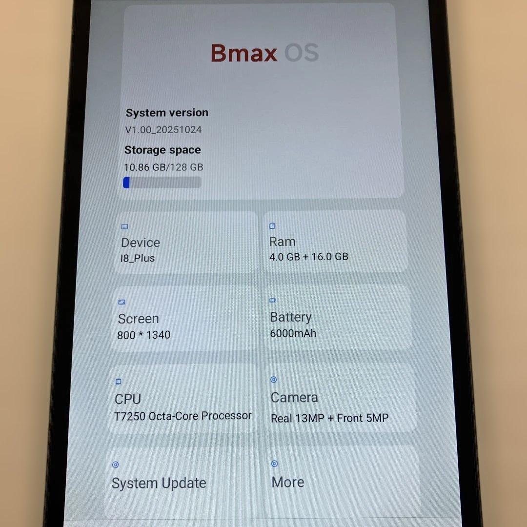 BMax I8 Plus Androidタブレット 128GBストレージ