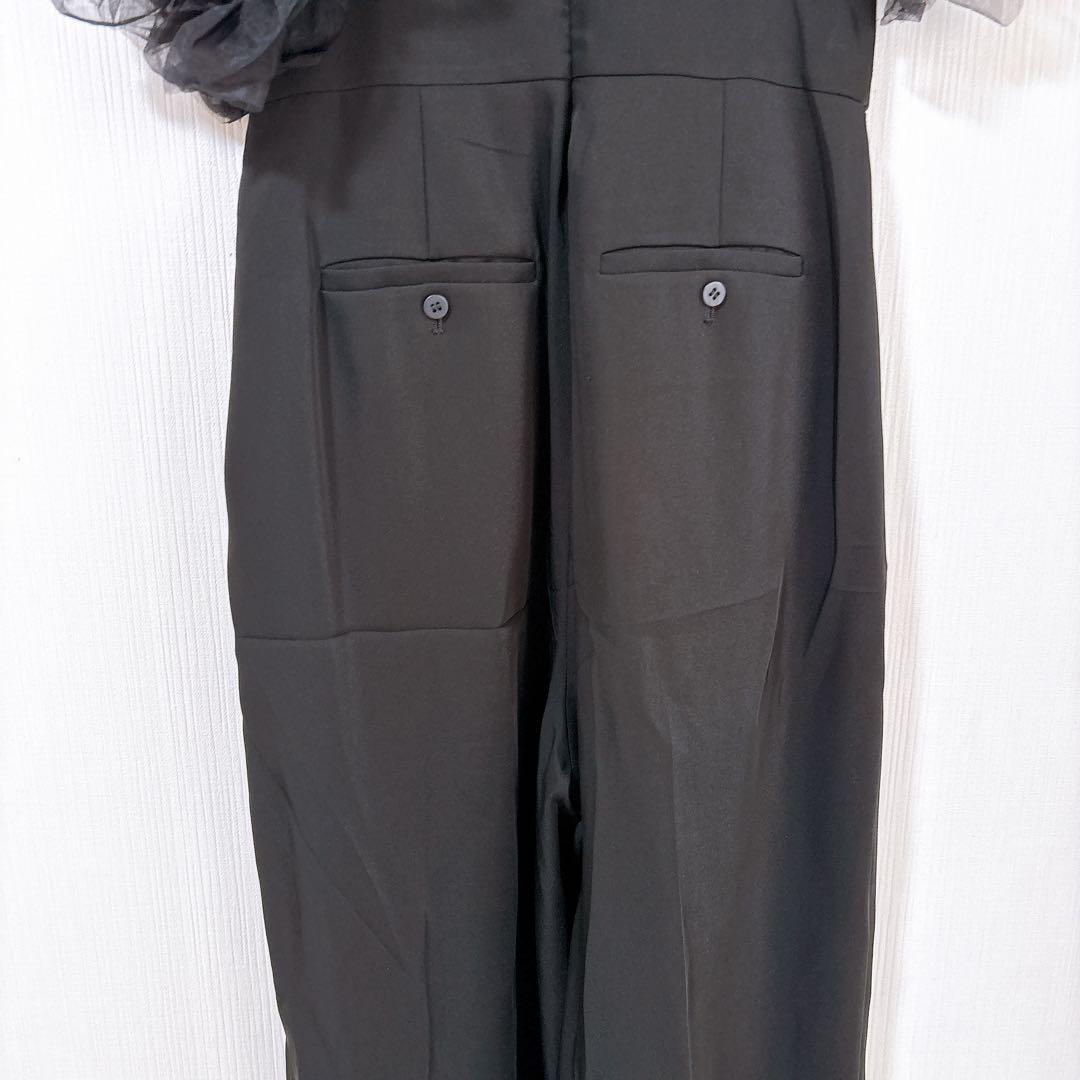 ラグナムーン　チュール　オールインワン　サロペット　パンツドレス　ブラック