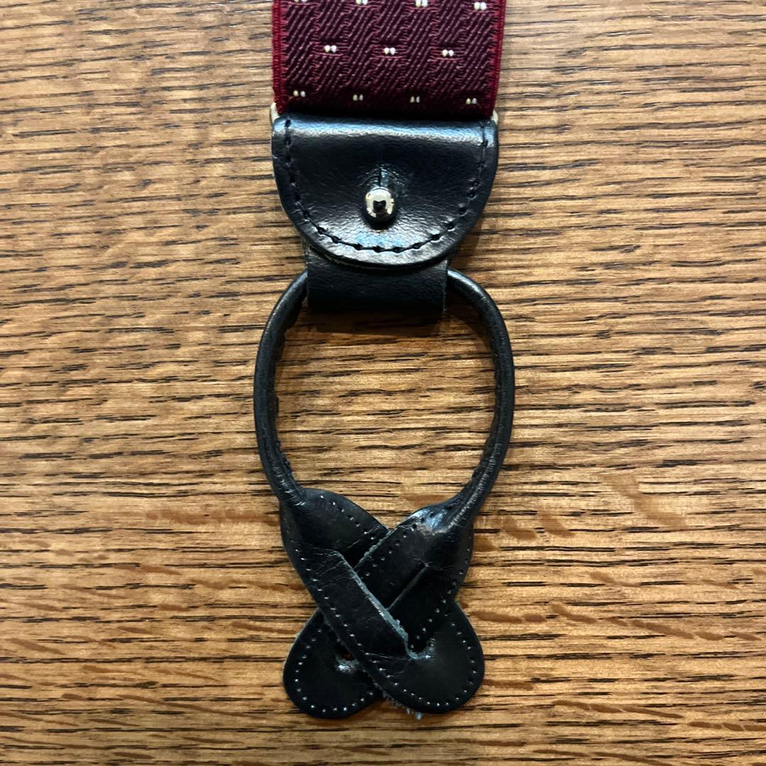  THURSTON バーガンディ サスペンダー