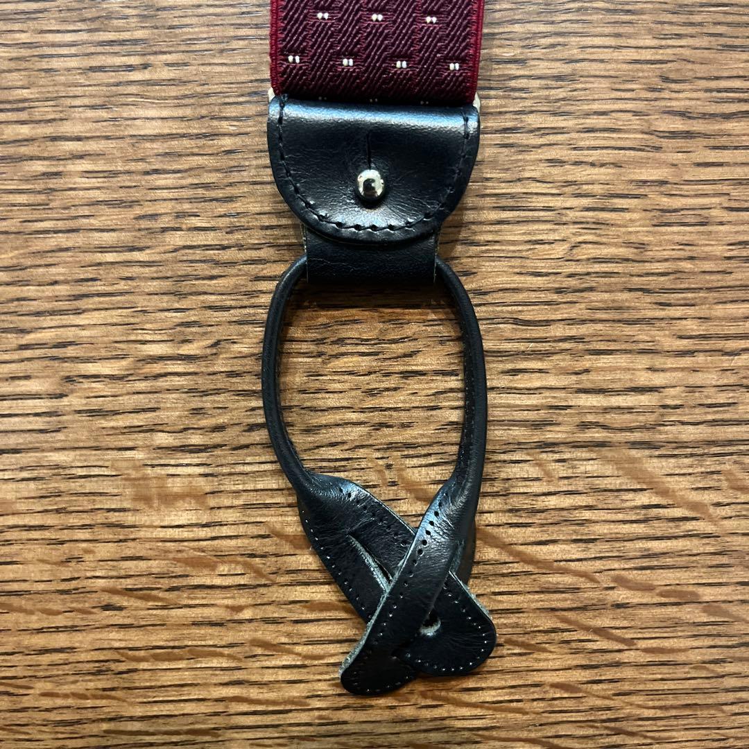  THURSTON バーガンディ サスペンダー