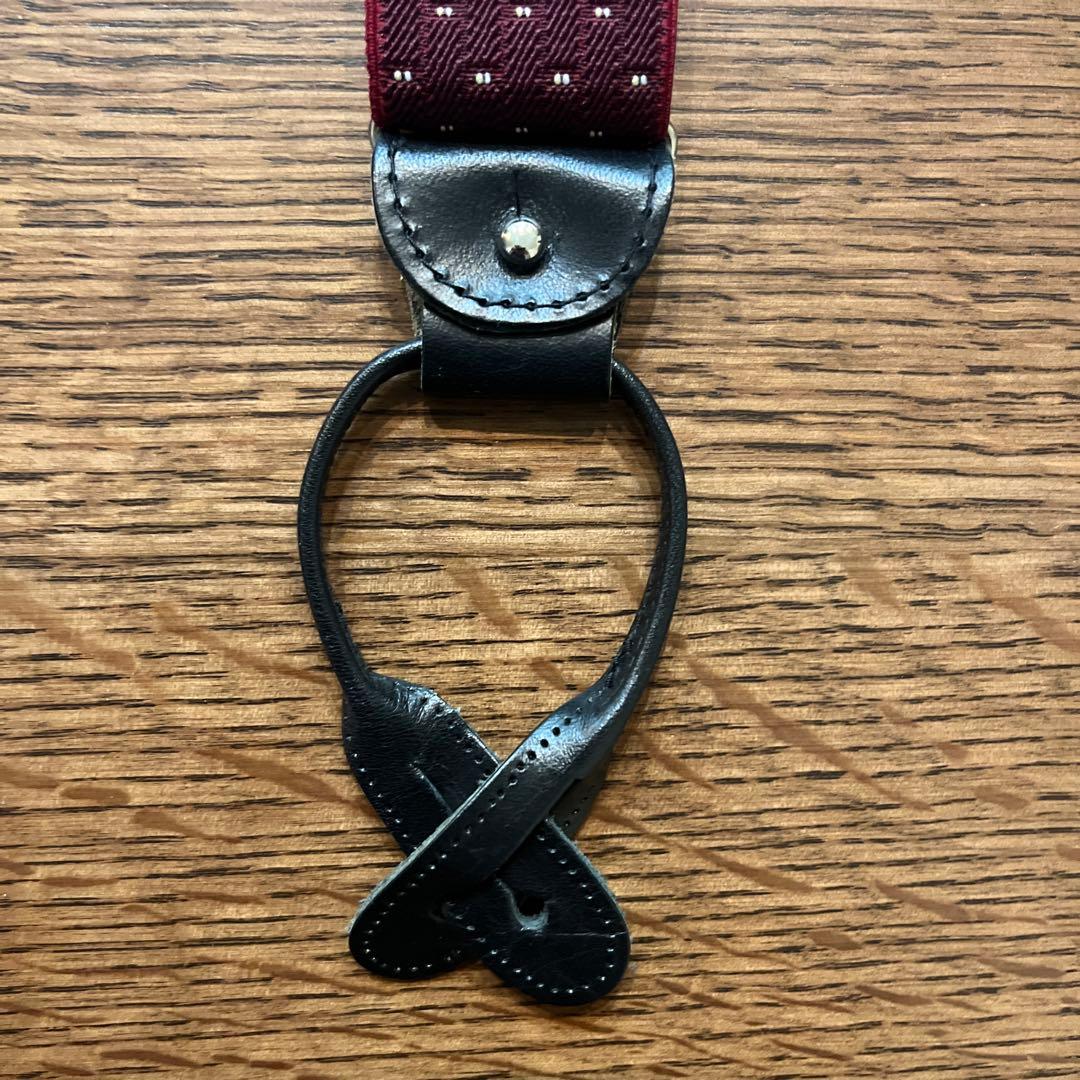  THURSTON バーガンディ サスペンダー