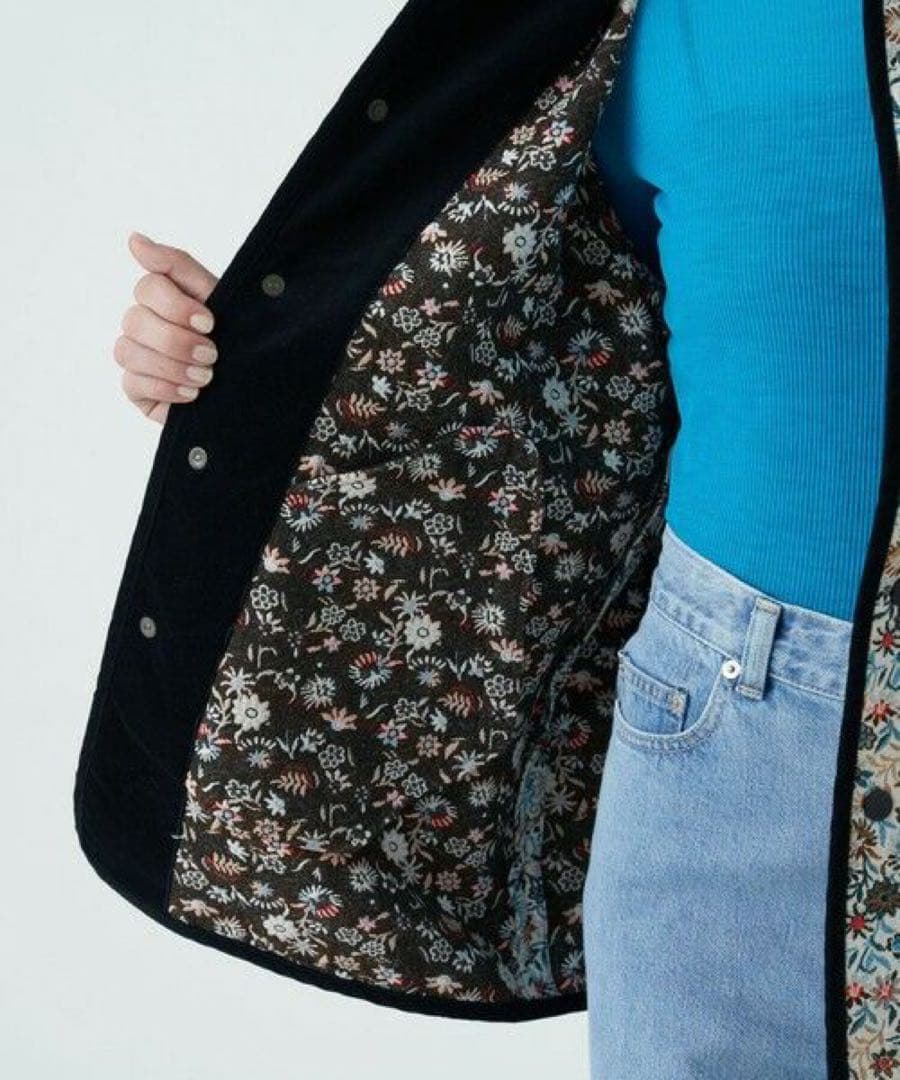 MACPHEE フローラルゴブラン ノーカラージャケット マカフィー　2023