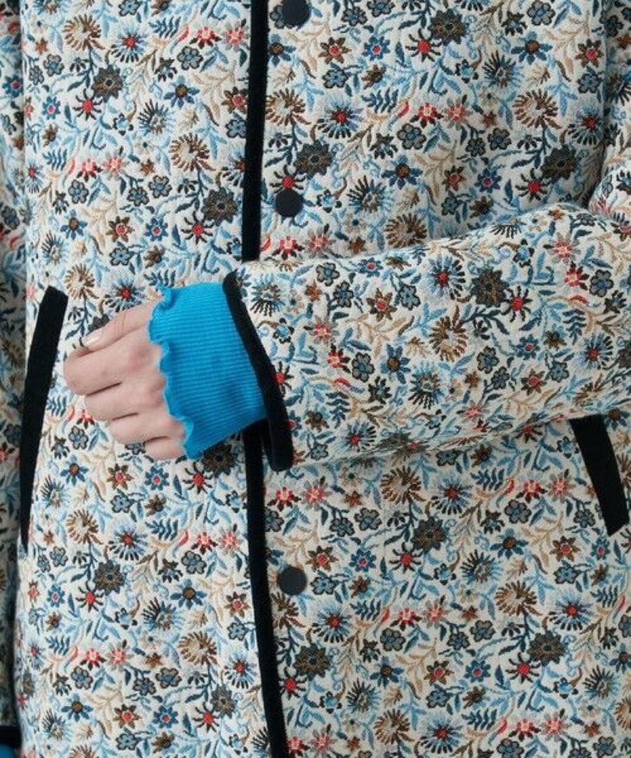 MACPHEE フローラルゴブラン ノーカラージャケット マカフィー　2023