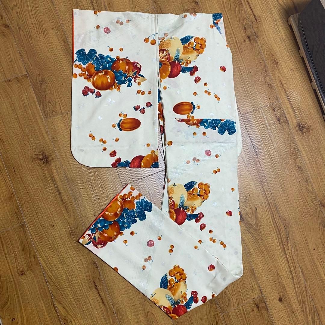 ち*ぬ様 モダンアンテナ　フルーツ柄　着物