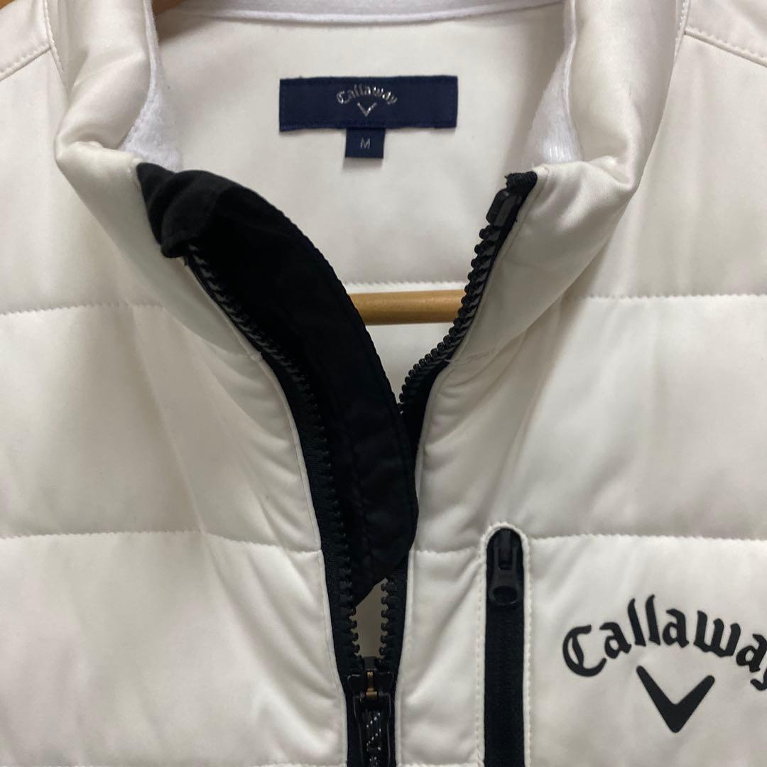 キャロウェイ　Callaway メンズ ベスト Mサイズ ホワイト　ストレッチ