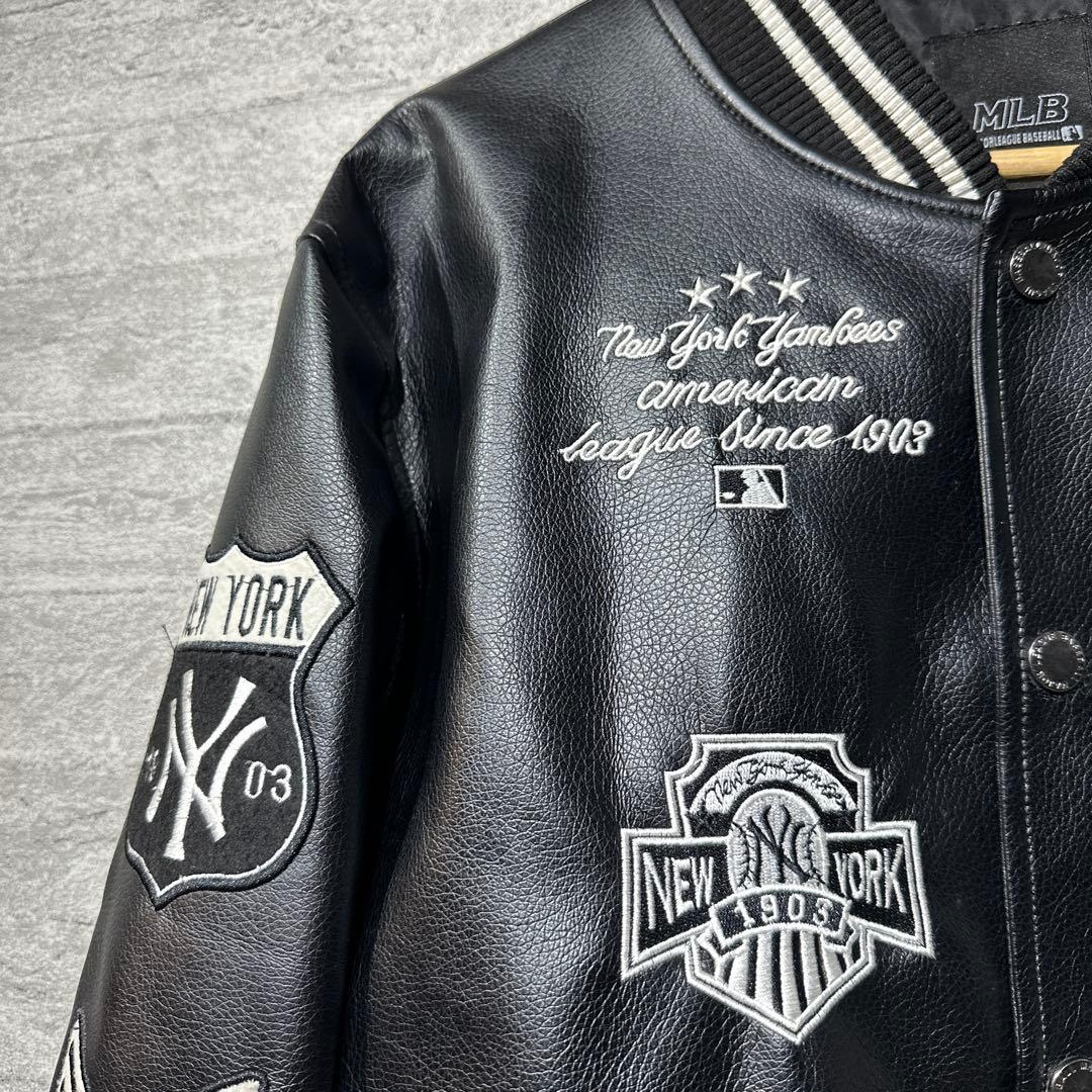 MLB ヤンキース　スタジャン　ジャケット　ブラック　105