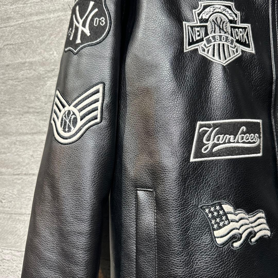 MLB ヤンキース　スタジャン　ジャケット　ブラック　105