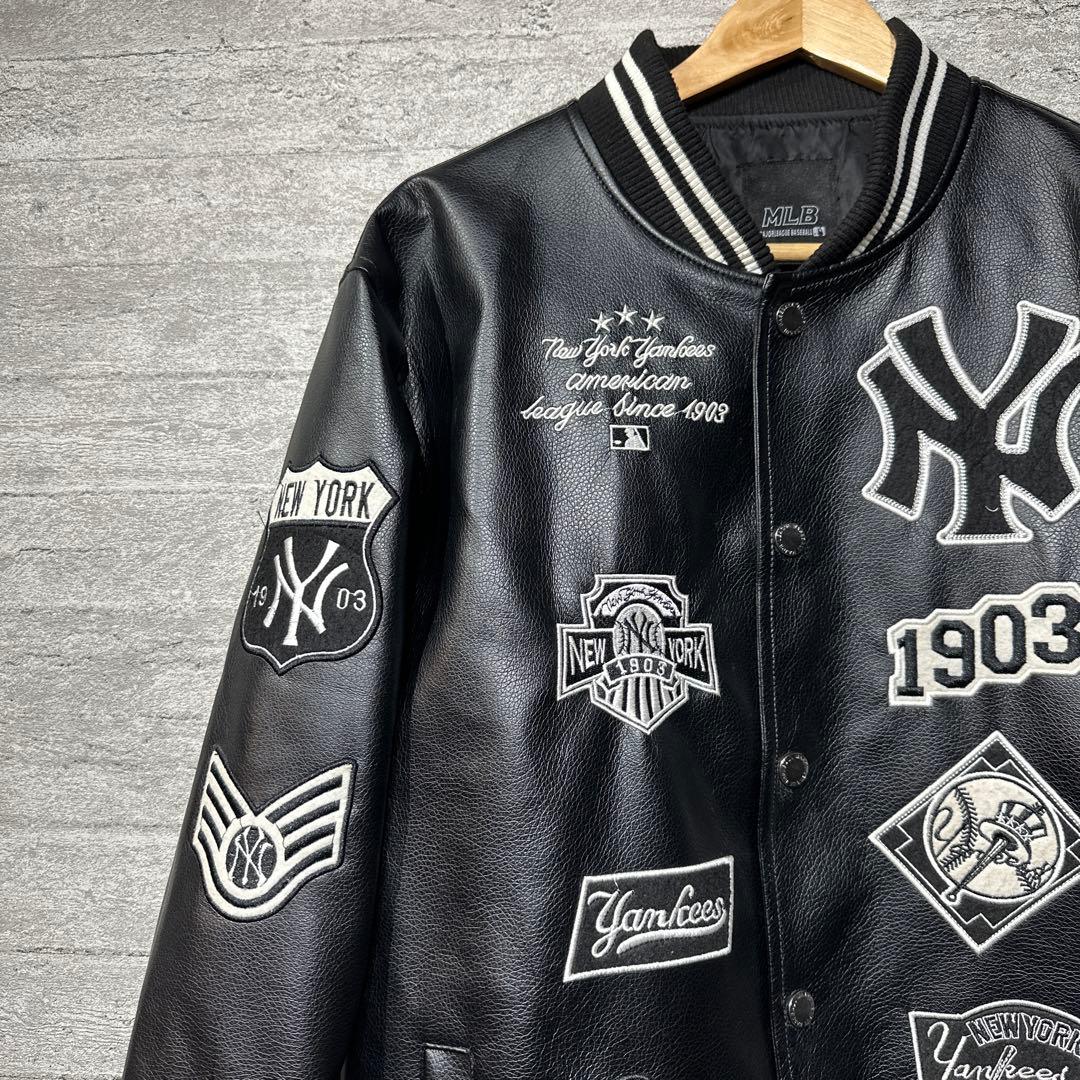 MLB ヤンキース　スタジャン　ジャケット　ブラック　105