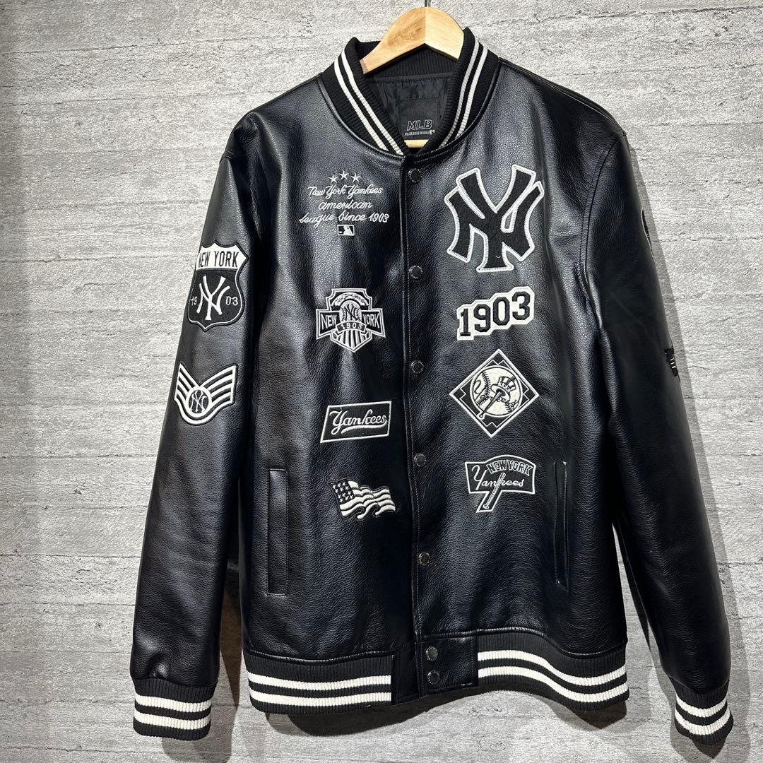 MLB ヤンキース　スタジャン　ジャケット　ブラック　105