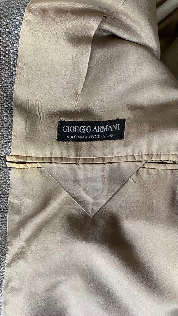 GIORGIO ARMANI ジョルジオアルマー 二 ブラウン系 ダブルスーツ