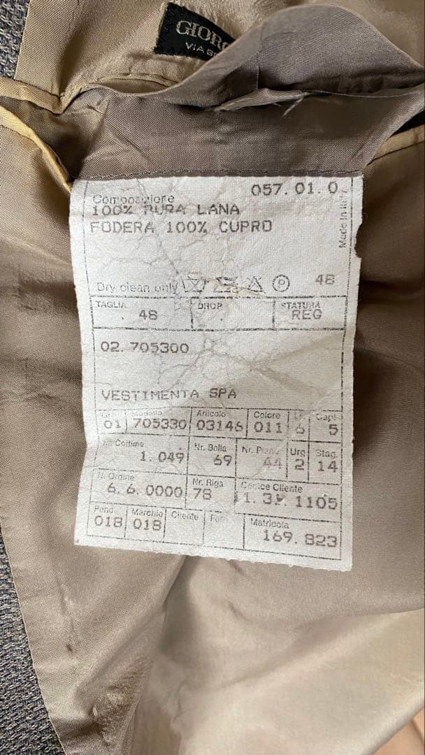 GIORGIO ARMANI ジョルジオアルマー 二 ブラウン系 ダブルスーツ