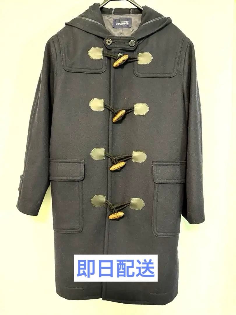 【未使用】トンボ ダッフルコート L 伊勢丹スクールユニフォーム ウール90%