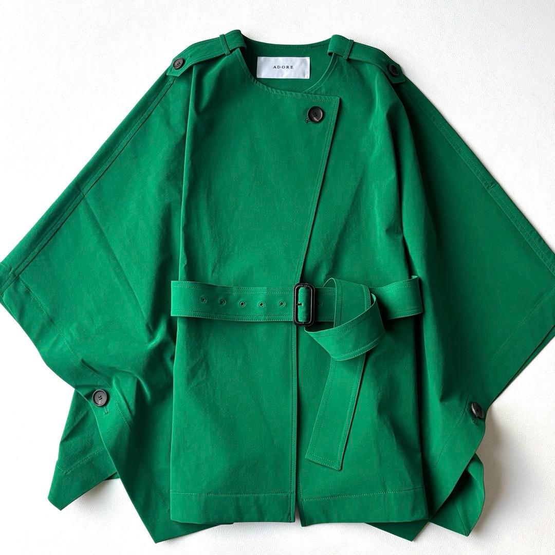 【未使用級】ADORE アドーア　エアドライストレッチコート　ポンチョ　23SS