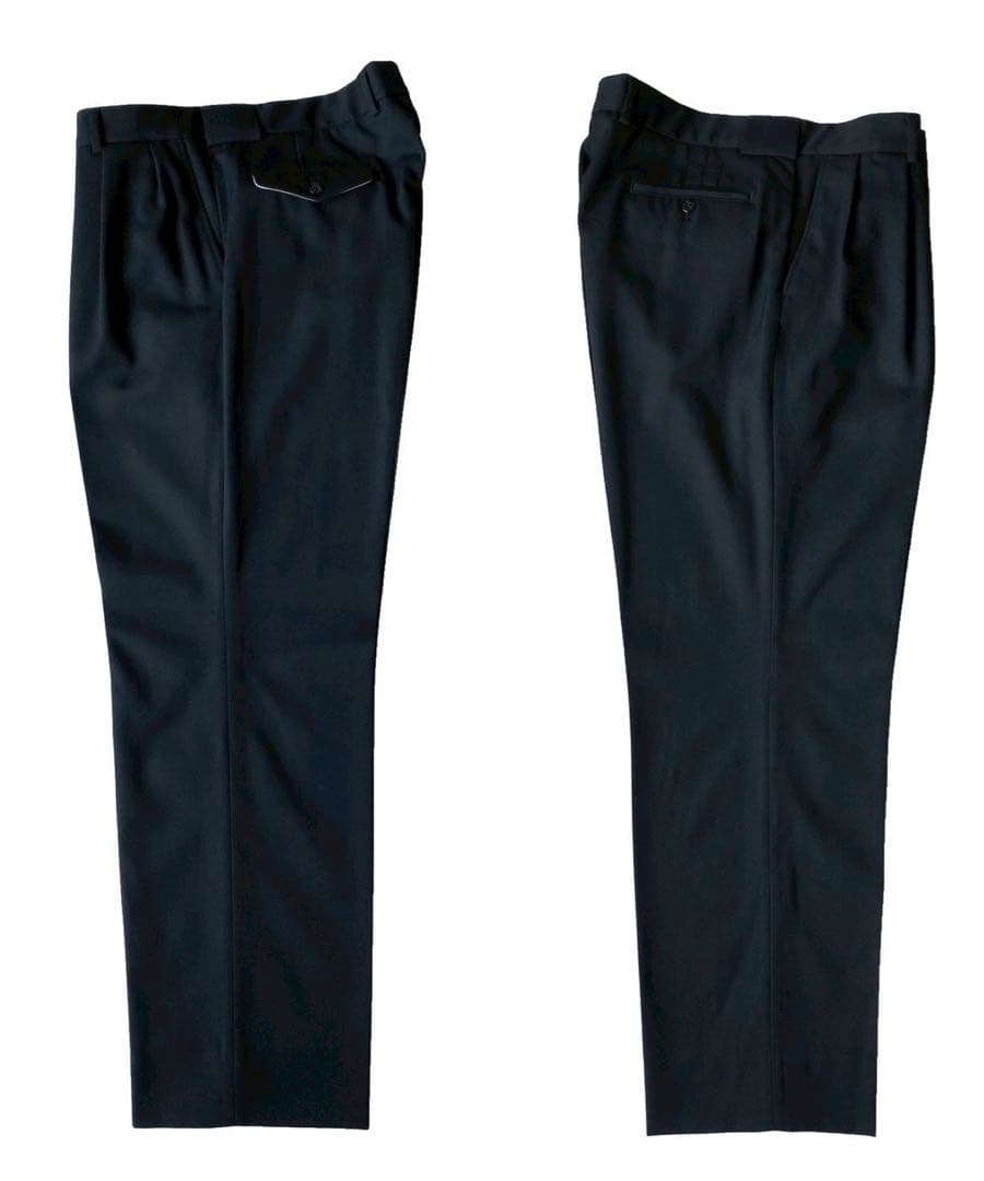 ろ*く様 【新品】anytee classics オフィサー パンツ ウールギャ