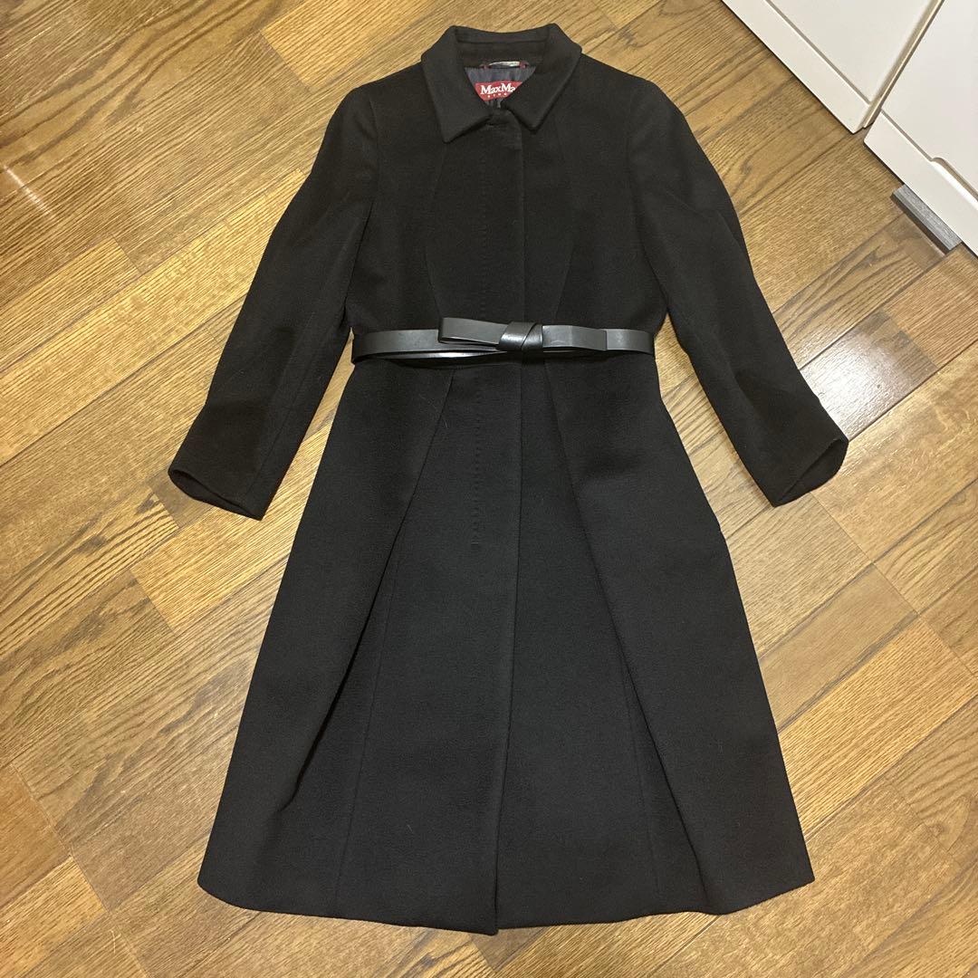 MaxMara Studio ブラック ロングコート