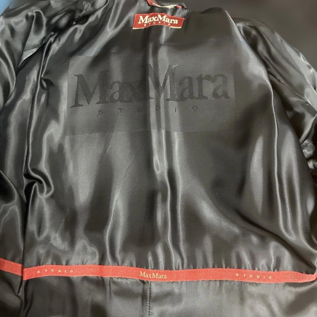 MaxMara Studio ブラック ロングコート