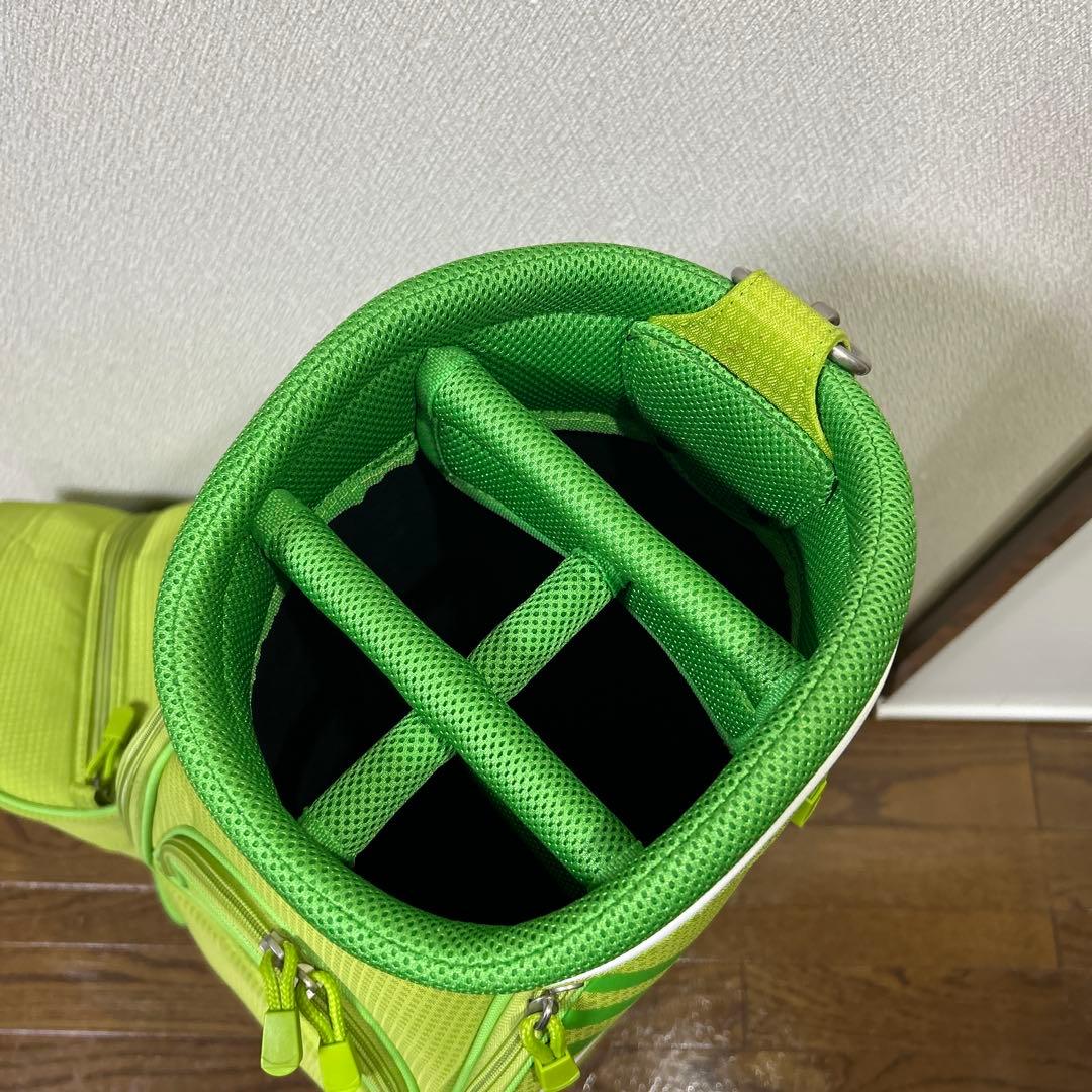 アディダス　レディースキャディバッグ　8.5型　グリーン系色