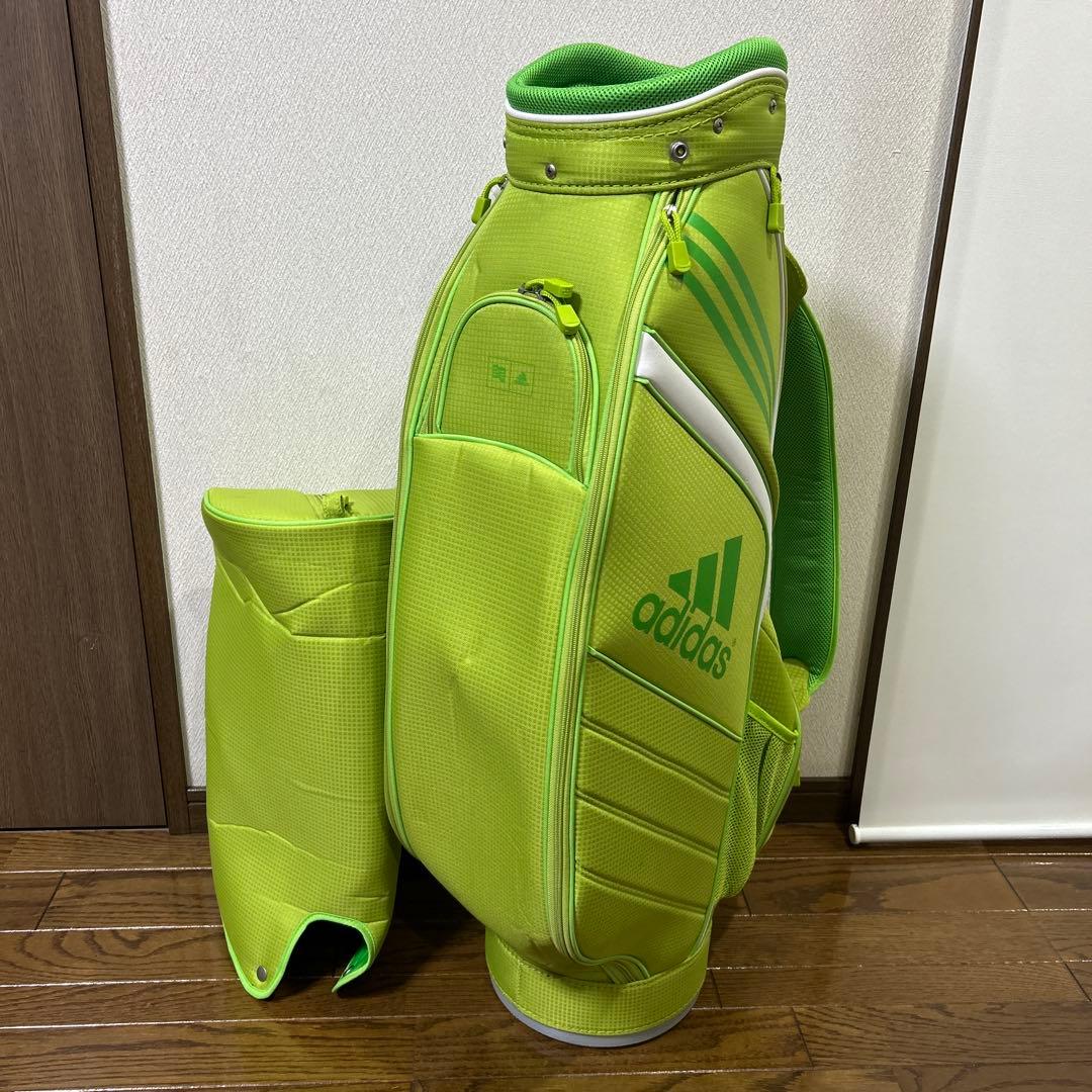 アディダス　レディースキャディバッグ　8.5型　グリーン系色