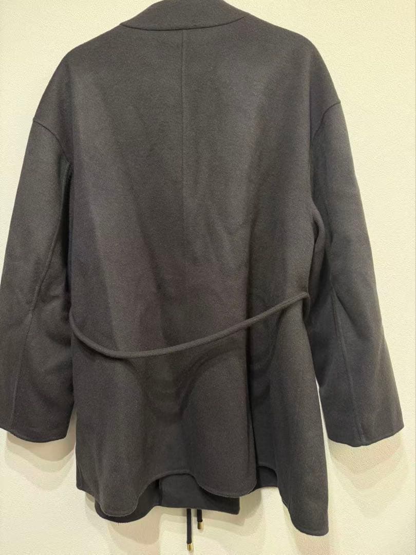 allureville カシミヤ混リバーミドルラップコート