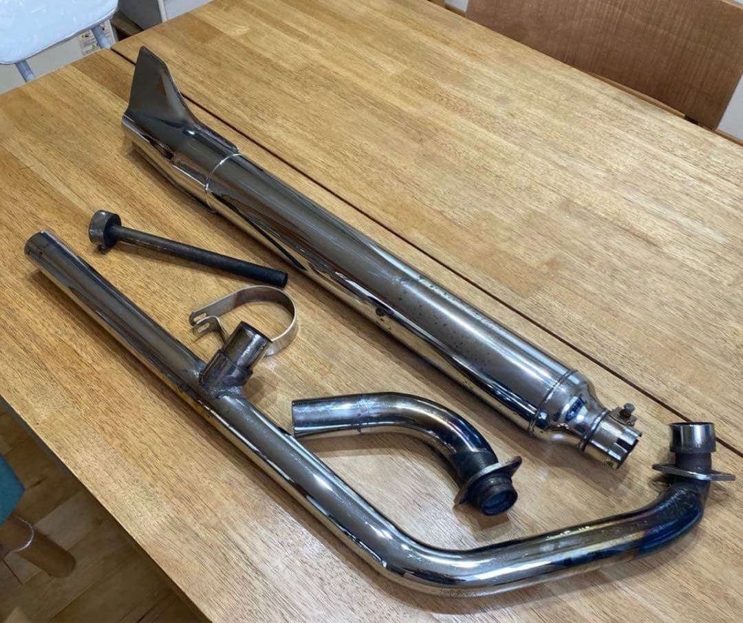 ドラックスター400クラシック　2in1 フィッシュテールマフラー