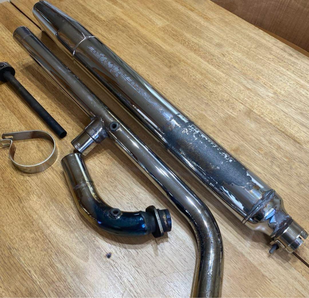 ドラックスター400クラシック　2in1 フィッシュテールマフラー