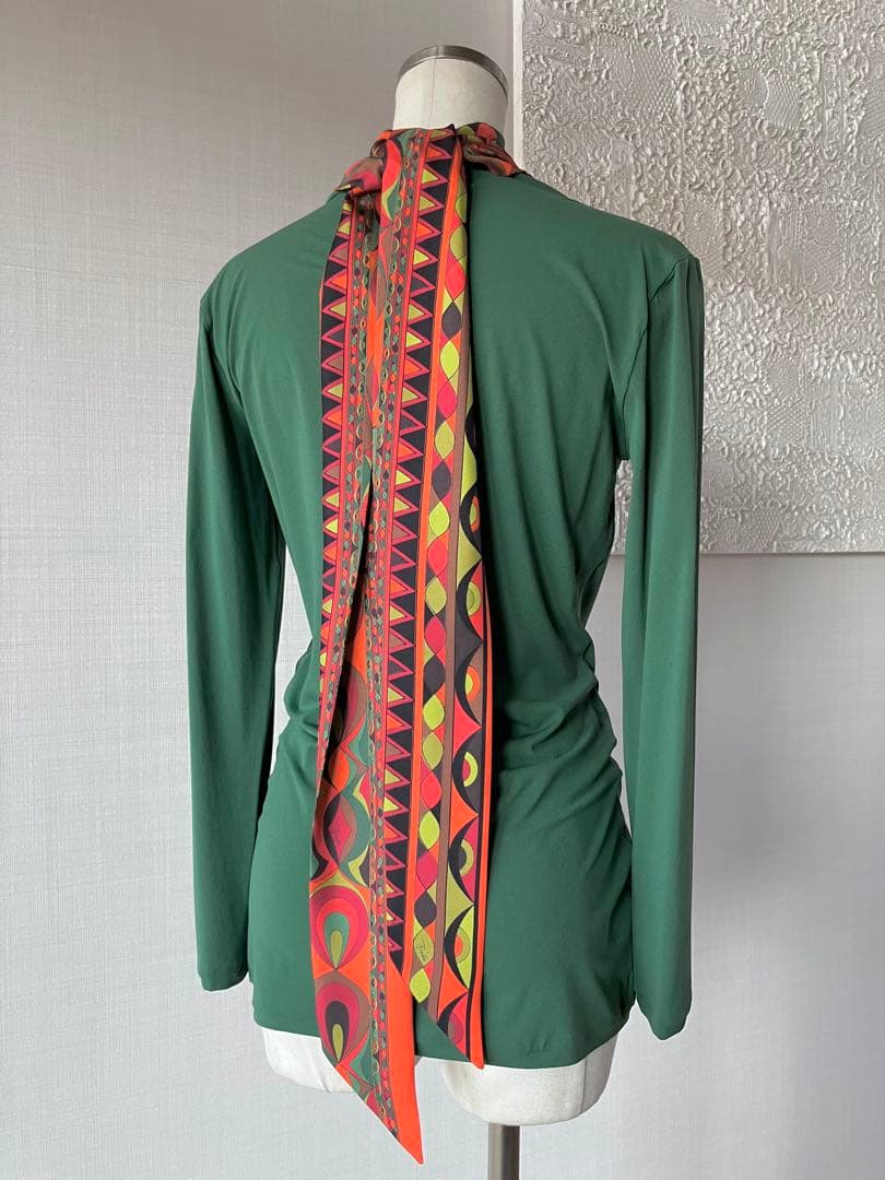 新品☆定価¥91,300 エミリオ プッチ スカーフ付 タートル カットソー M