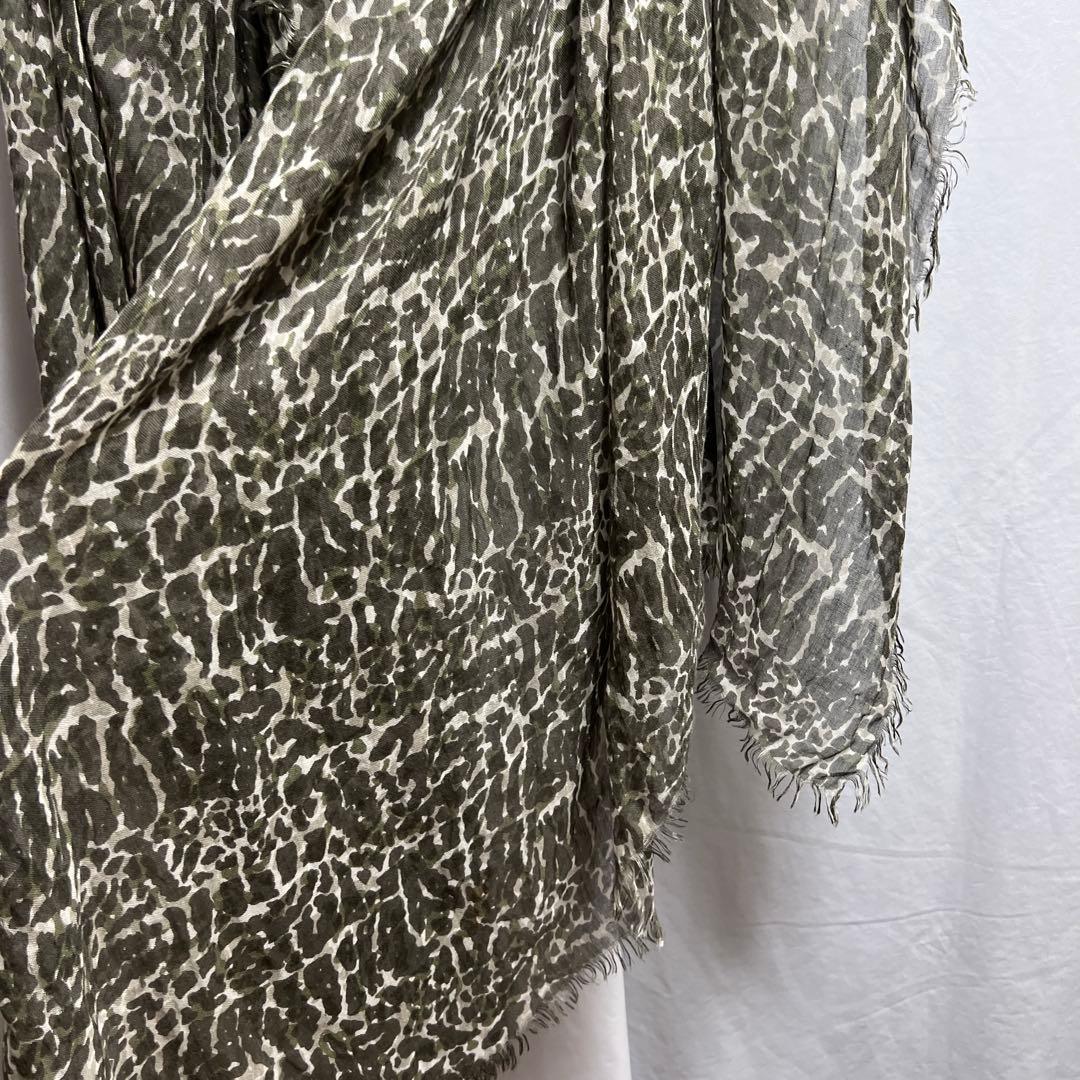 Louis Vuitton シルク カシミア ストール レオパード柄