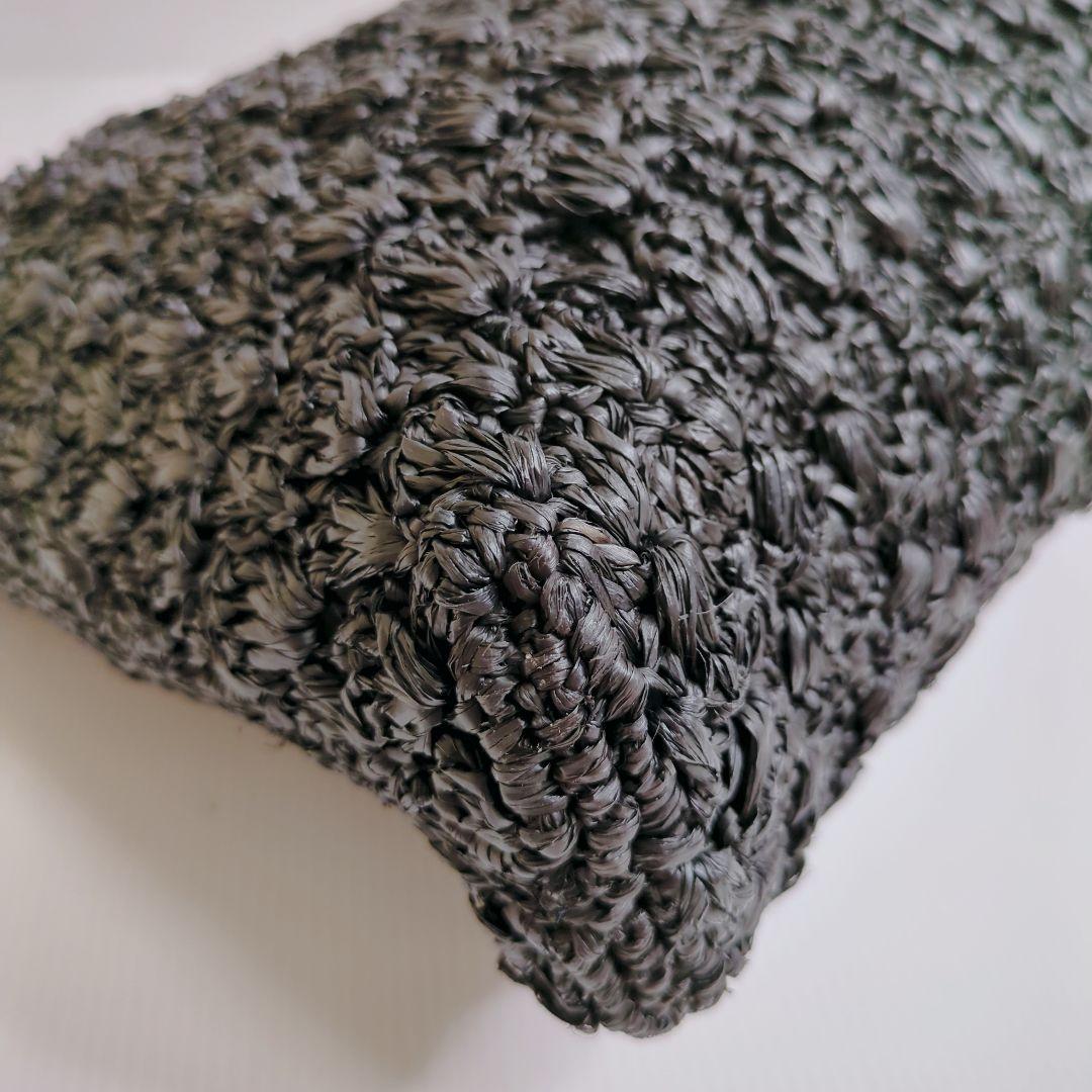 【美品】メゾンエヌアッシュパリ　ラフィア　カゴバッグ　ハンドバッグ　大容量