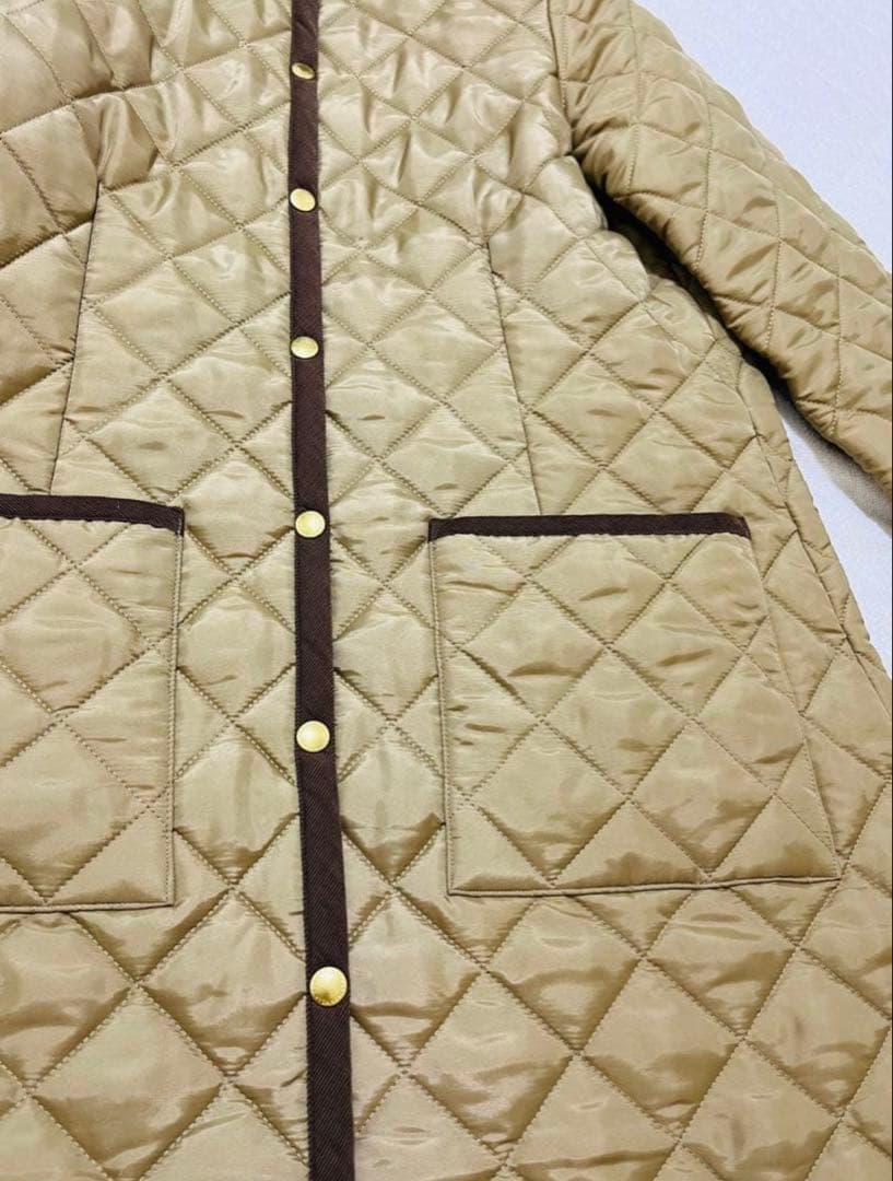 トラディショナルウェザーウェア　キルティングコート　ベージュ