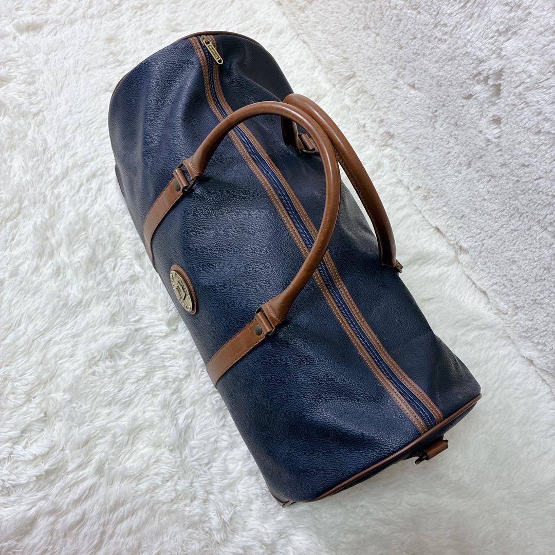 ヴィンテージ！　バーバリー 2way ボストンバッグ 大容量 ネイビー