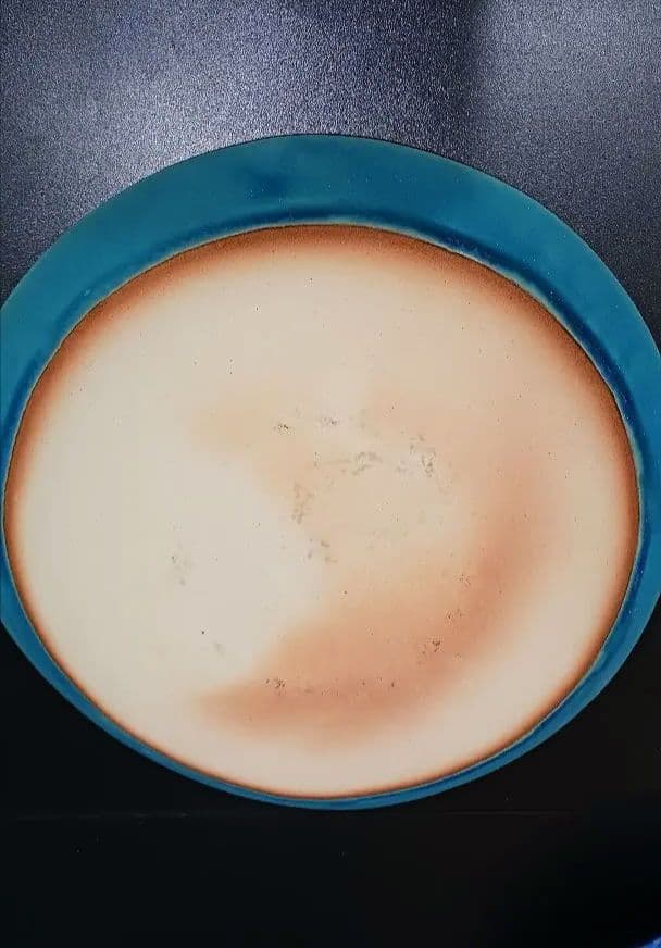 大嶺工房　やちむん　ターコイズグラデーション皿 27cm