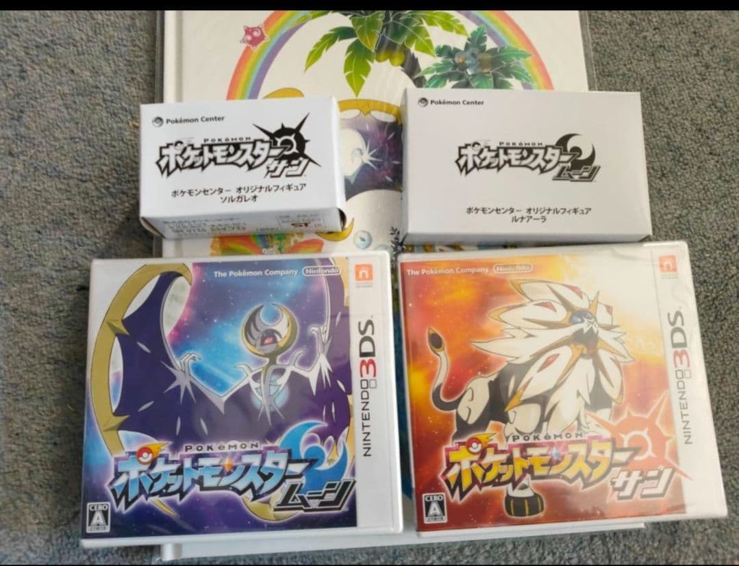 ポケモン サン/ムーン予約特典フィギュア＆アートブック　３DS　ソフト付き