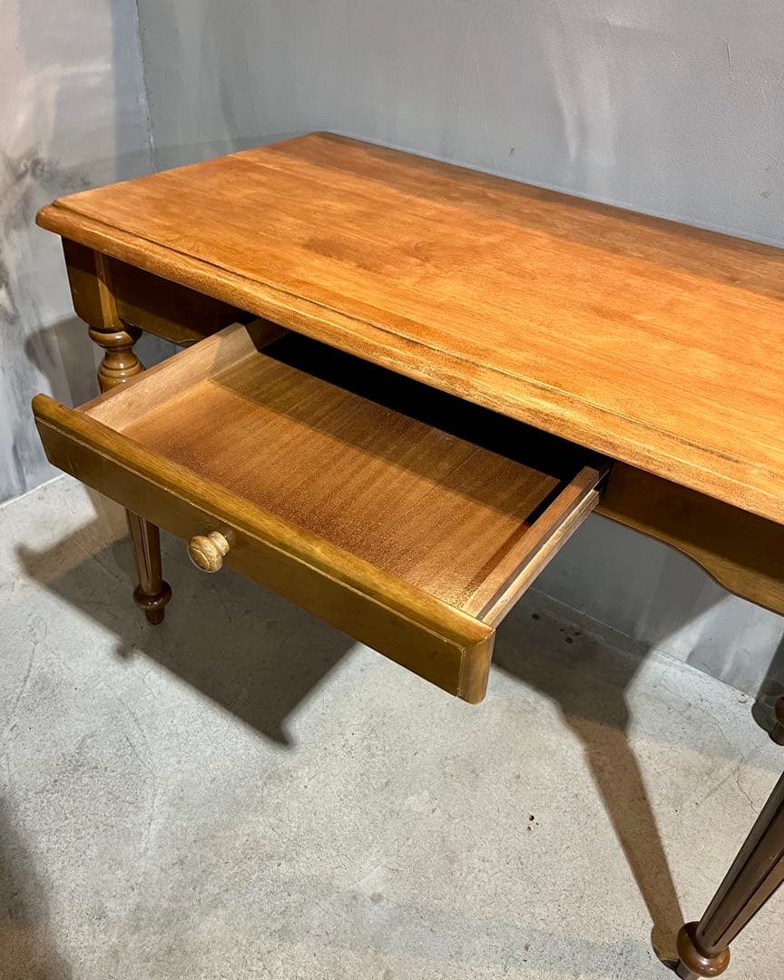 大晦日〜1/2限定価格　ヴィンテージ　ウッド　デスク テーブル　ドロワー