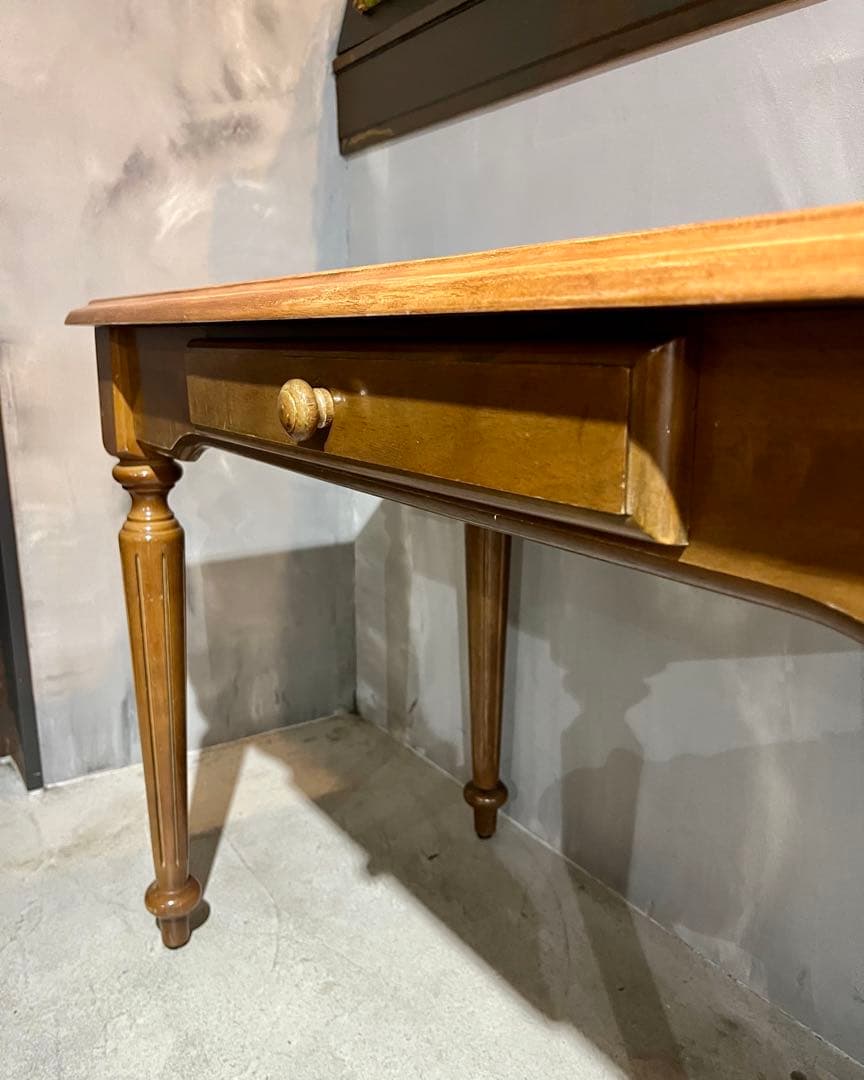 大晦日〜1/2限定価格　ヴィンテージ　ウッド　デスク テーブル　ドロワー