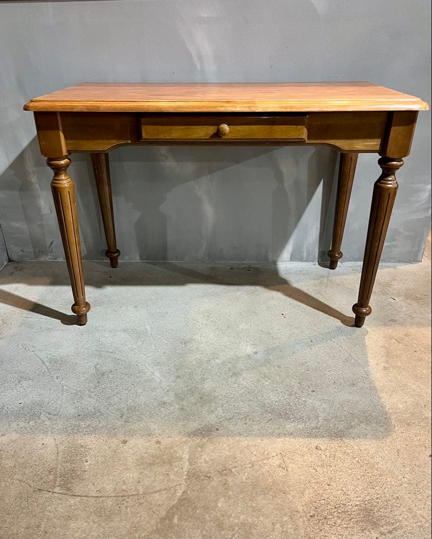 大晦日〜1/2限定価格　ヴィンテージ　ウッド　デスク テーブル　ドロワー