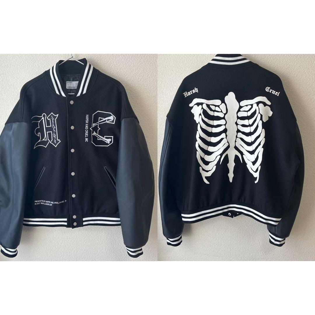 HARSHANDCRUEL スケルトンスタジャン M