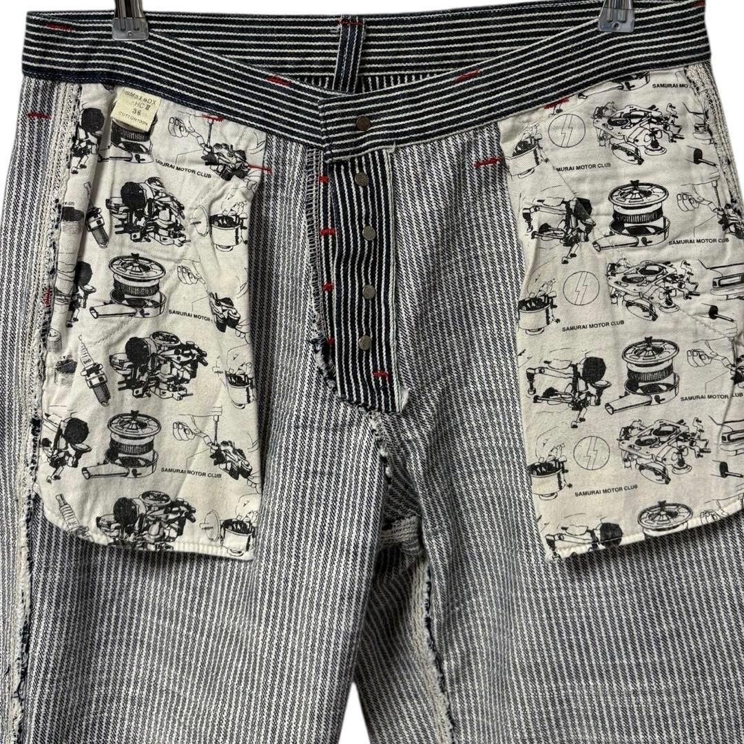 サムライジーンズ ヒッコリーペインターパンツ 17ozヘビーオンス 36 日本製