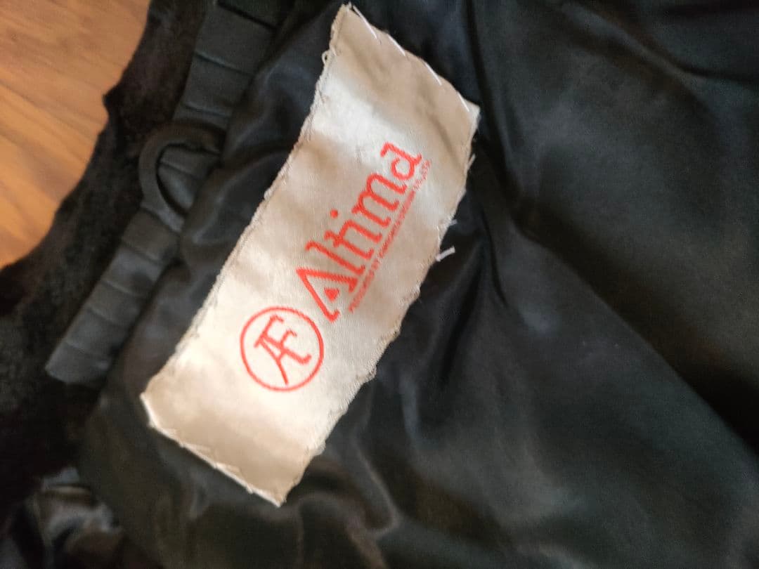 6 Altima 毛皮　シェアードミンク　ロングコート　黒