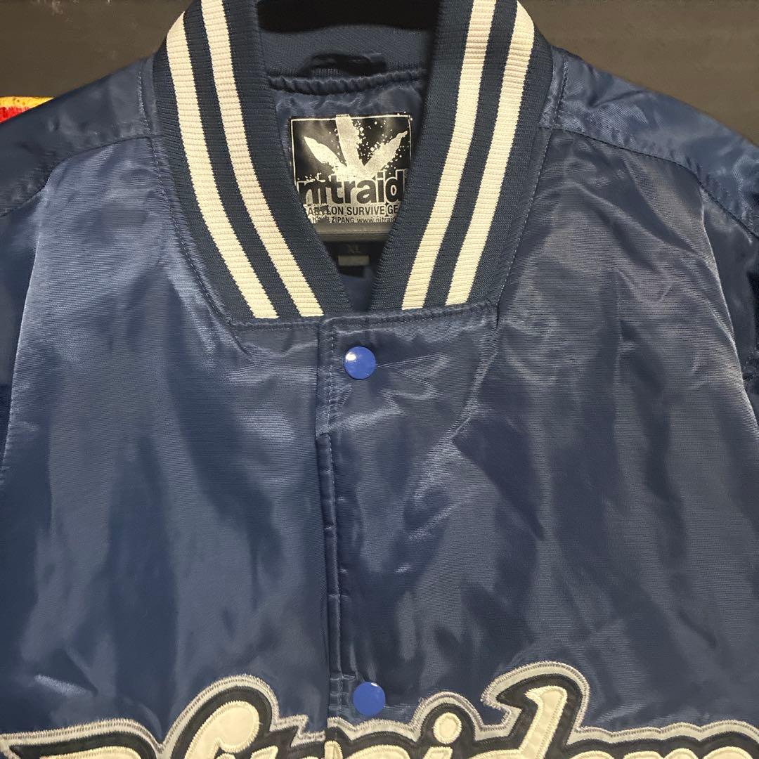 nitraid ナイトレイド　スタジアムジャンパー　ネイビー　XL Bboy