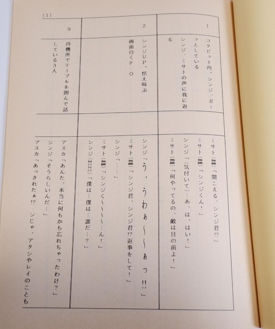 台本　新世紀エヴァンゲリオン　セガ・サターン　庵野秀明