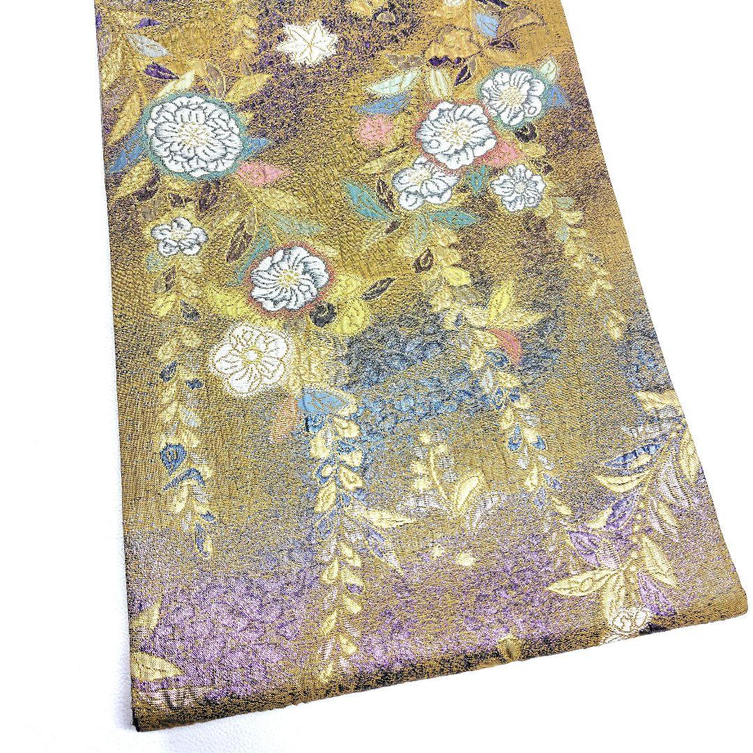 帯5724 ●高級 正絹 夢想辻が花 六通 袋帯