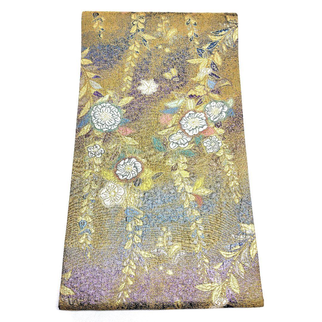 帯5724 ●高級 正絹 夢想辻が花 六通 袋帯