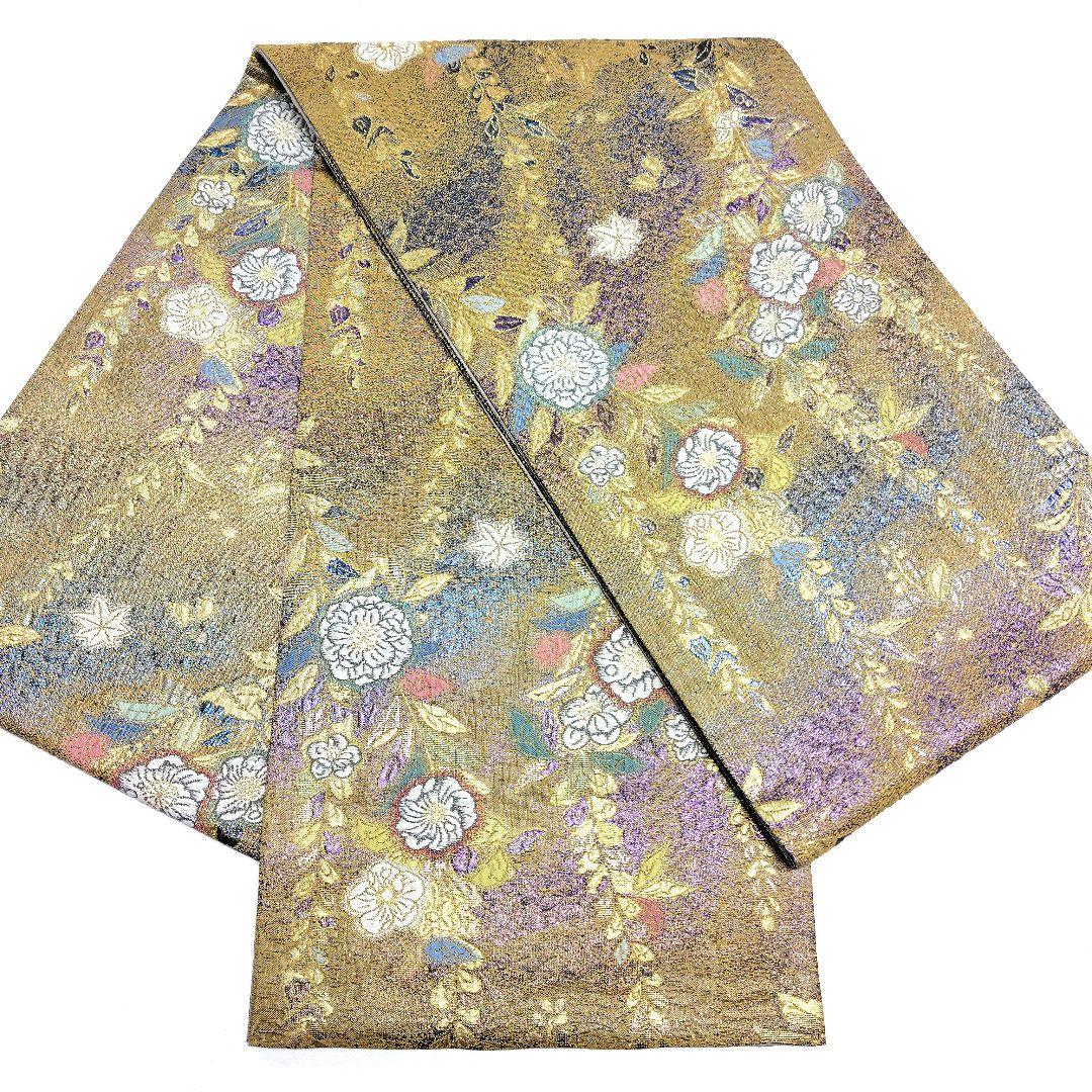 帯5724 ●高級 正絹 夢想辻が花 六通 袋帯