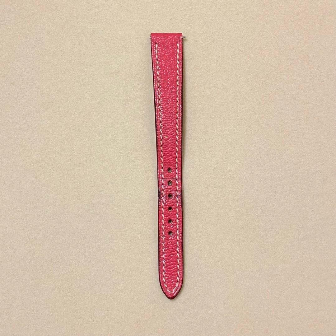 エルメス HERMES Hウォッチレザーベルト ゴールド金具 ピンク系
