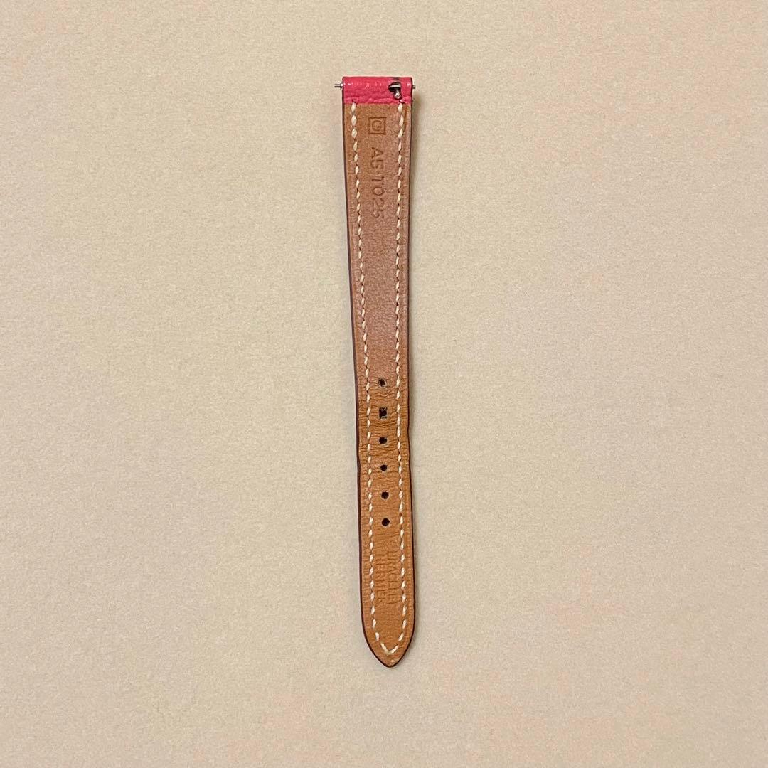 エルメス HERMES Hウォッチレザーベルト ゴールド金具 ピンク系