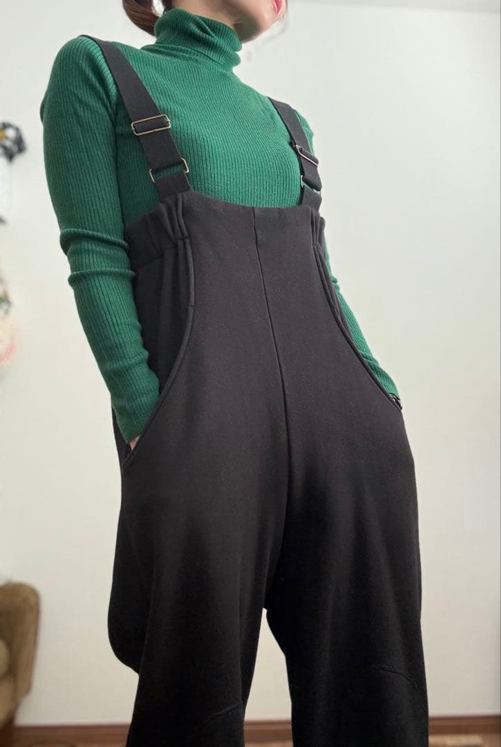 etre tokyo ハイライズミリタリースウェットパンツ　つなぎオールインワン