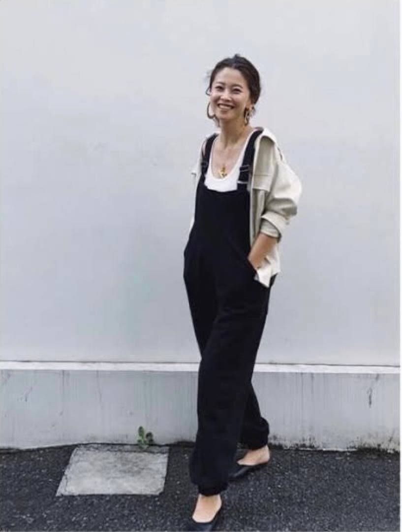 etre tokyo ハイライズミリタリースウェットパンツ　つなぎオールインワン