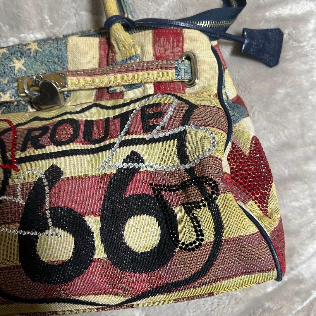 00s Think Bee! シンクビー！ ルート66 トートバッグ y2k