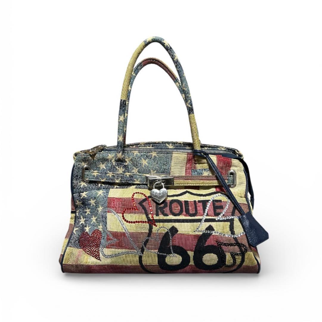 00s Think Bee! シンクビー！ ルート66 トートバッグ y2k