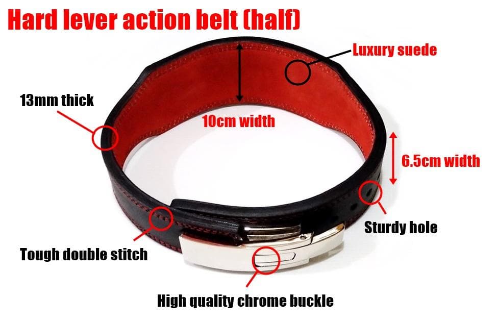 (S)OEMレバーアクションパワーベルト13mm極厚ハード仕上げ(ハーフタイプ)